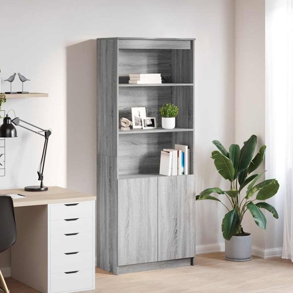 vidaXL Ψηλή Ντουλάπα Γκρι Sonoma Δρυς 70x35x180 εκ.