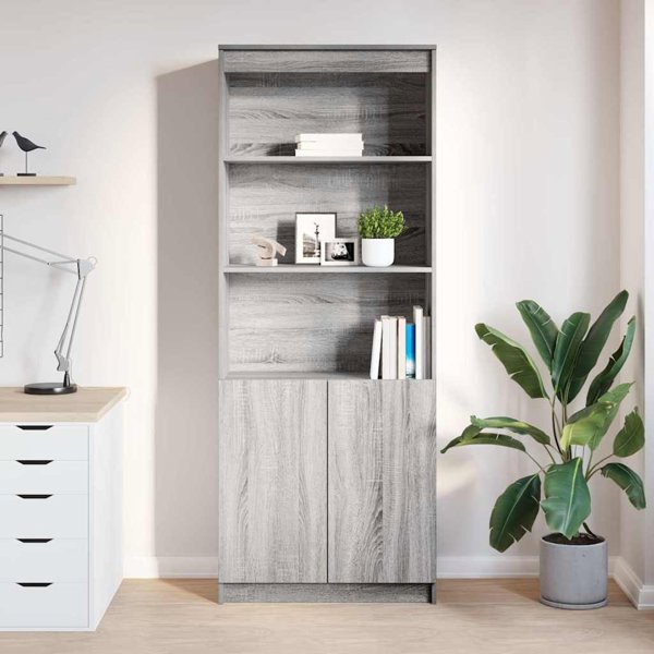 vidaXL Ψηλή Ντουλάπα Γκρι Sonoma Δρυς 70x35x180 εκ.