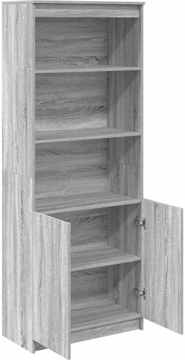 vidaXL Ψηλή Ντουλάπα Γκρι Sonoma Δρυς 70x35x180 εκ.