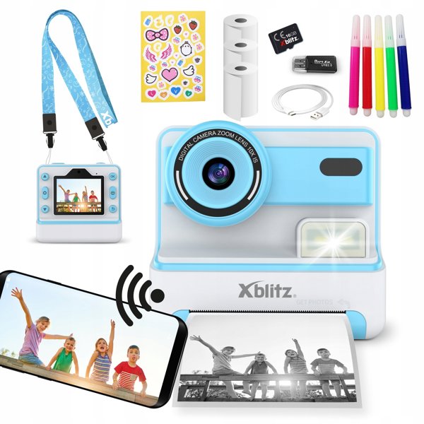 XBLITZ φωτογραφική κάμερα άμεσης εκτύπωσης FLASH BLUE