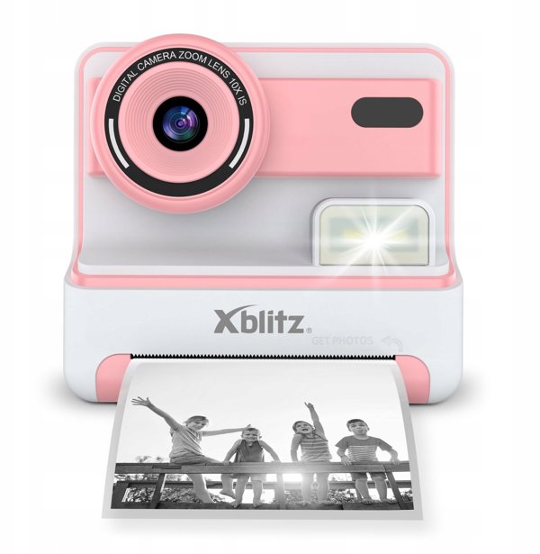 XBLITZ Κάμερα στιγμιαίας λήψης με φλας ροζ