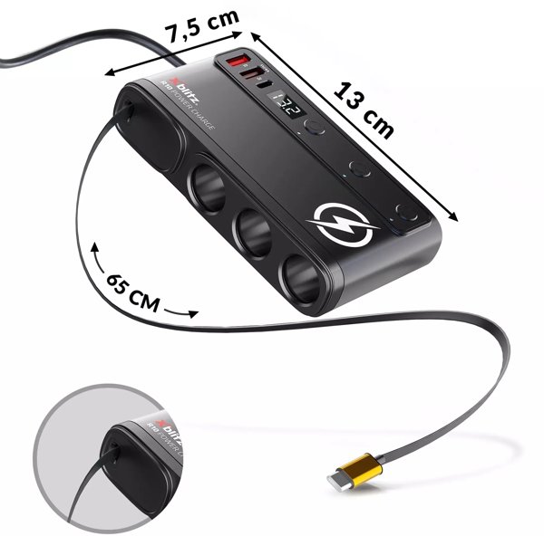 Xblitz R10 Power Charge rozdzielacz samochodowy 12/24V