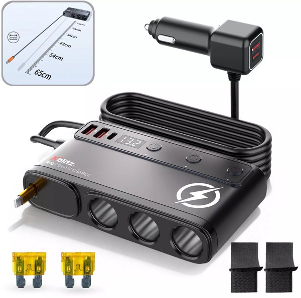 Xblitz R10 Power Charge rozdzielacz samochodowy 12/24V
