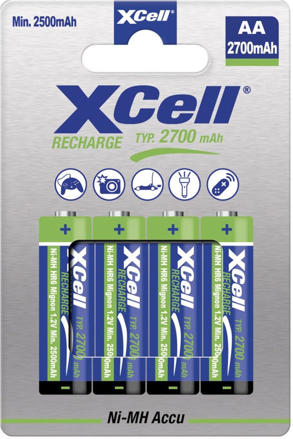 XCell 118740 επαναφορτιζόμενη μπαταρία AA νικελομεταλλοϋδριδίου (NiMH) για οικιακή χρήση