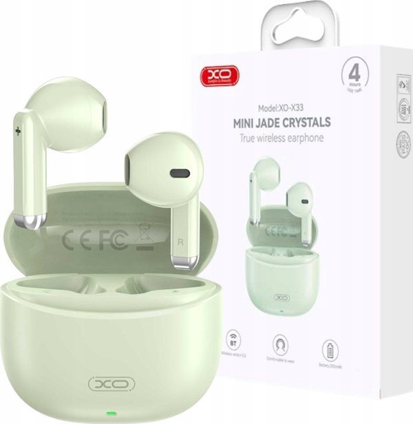 XO Bluetooth ακουστικά X33 TWS πράσινο 6920680856756