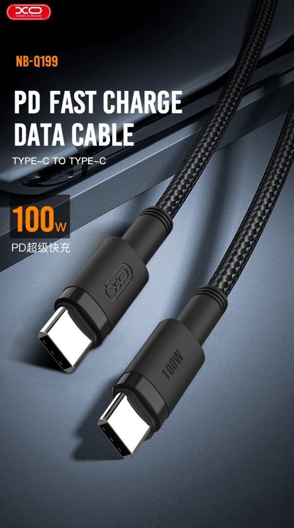 XO cable NB-Q199 PD USB-C - USB-C 1,5m 100W black