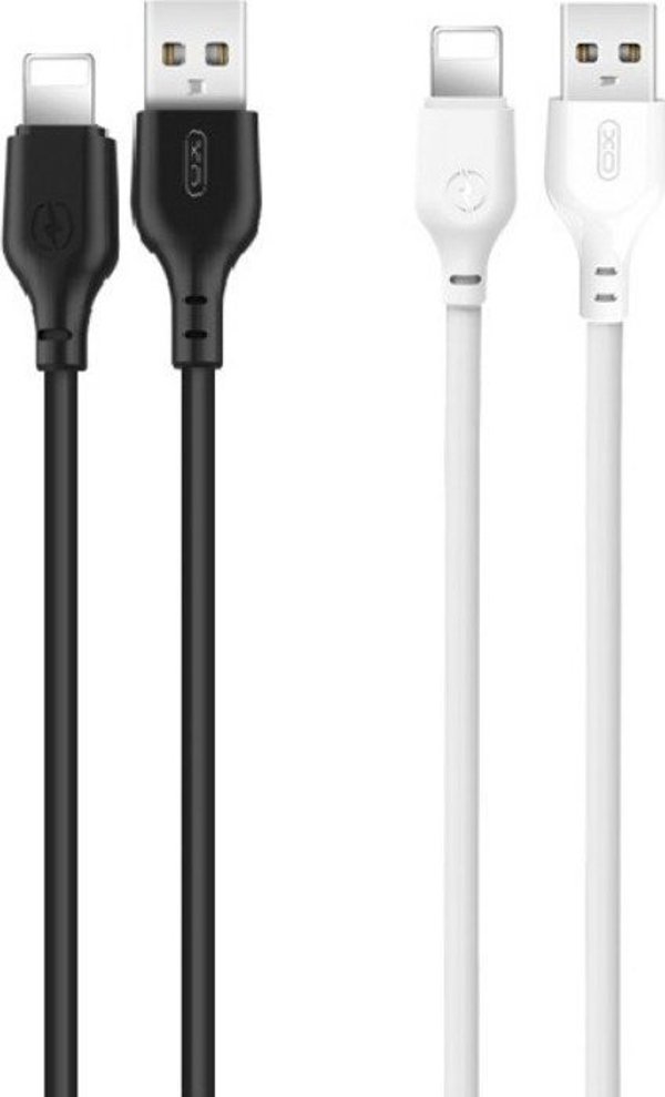 XO καλώδιο NB103 USB - Lightning 1,0 m 2,1A μαύρο 30τμχ / λευκό 20τμχ σετ 6920680875177