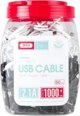 XO καλώδιο NB103 USB - Lightning 1,0 m 2,1A μαύρο 30τμχ / λευκό 20τμχ σετ 6920680875177