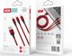 XO cable NB173 3in1 USB - Lightning + USB-C + microUSB 1,2 m 2,4A red 6920680876242