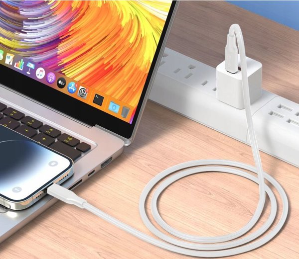 XO καλώδιο NB-Q265B PD USB-C - USB-C 1,0m 60W λευκό 6920680855056