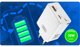 XO wall charger CE31 1x USB 1x USB-C 30W white with retractable USB-C cable 6920680819478