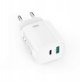 XO wall charger CE29 PD 20W 1x USB-C 1x USB white + cable USB-C - USB-C