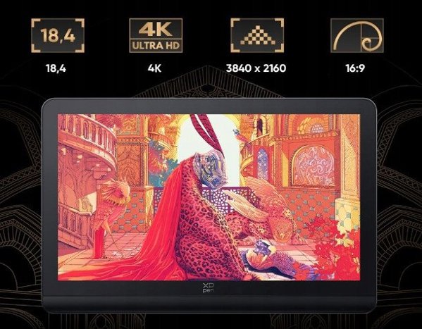 XPPen tablet graficzny 4K 18,4" Artist Pro 19 Gen2 rysik 16K X3 Pro sRGB