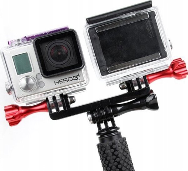 Xrec Βάση Στήριξης Διπλής Ράγας για 2 Κάμερες GoPro Hero 7, 6, 5, 4, 3+, 3, 2