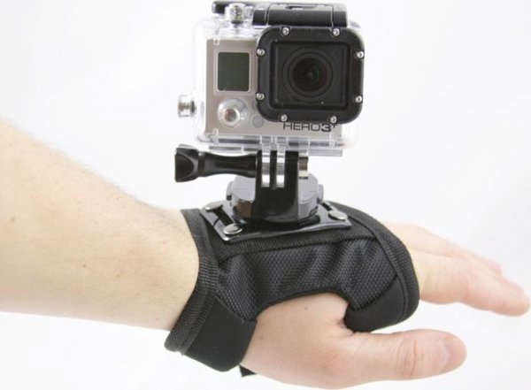 Xrec Βάση Χειρός για Κάμερες Δράσης GoPro, SJCAM, Xiaomi, Περιστρεφόμενη 360 Μοιρών, Μαύρη