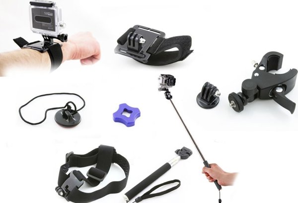 Xrec Σετ Αξεσουάρ Στήριξης Για GoPro Hero 4, 3+, 3, 2 - Universal Kit