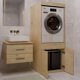 Topeshop Έπιπλο Μπάνιου POLA TWIN 1S με Συρτάρι για Πλυντήριο ή Στεγνωτήριο, Χρώμα Dab Artisan