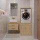 Topeshop Έπιπλο Μπάνιου POLA TWIN 1S με Συρτάρι για Πλυντήριο ή Στεγνωτήριο, Χρώμα Dab Artisan