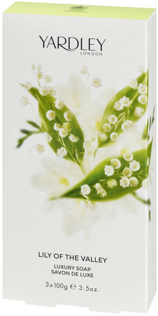 Yardley Set Trio, Yardley, Lily Of The Valley, Soap Bar, For Face & Body, 3 pcs, 100 g Unisex