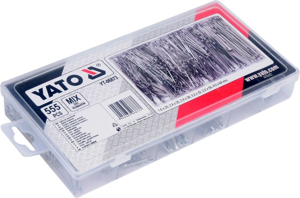 Yato Zestaw zawleczek prostych 555szt. mix YT-06873