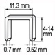 Yato Zszywki tapicerskie 8mm 11,3x0,7mm 1000szt. YT-7052
