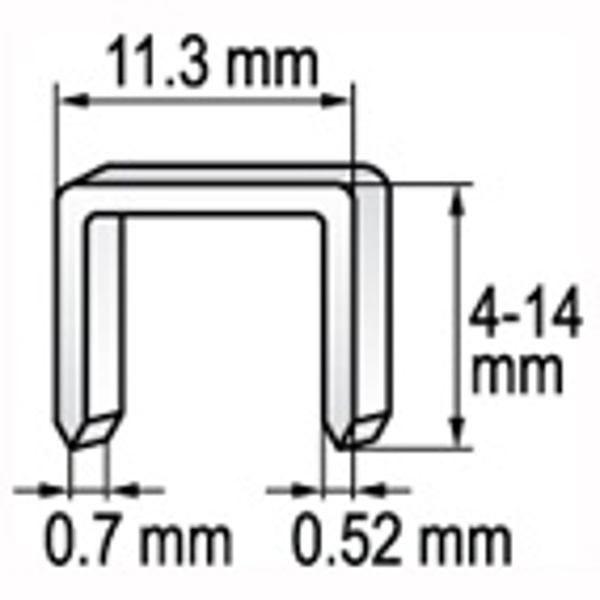 Yato Zszywki tapicerskie 10mm 11,3x0,7mm 1000szt. (YT-7053)