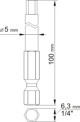 Yato Άκρα κατσαβιδιού Hex tamperproof 3x100mm 5x100mm 1/4 2τεμ YT-0494