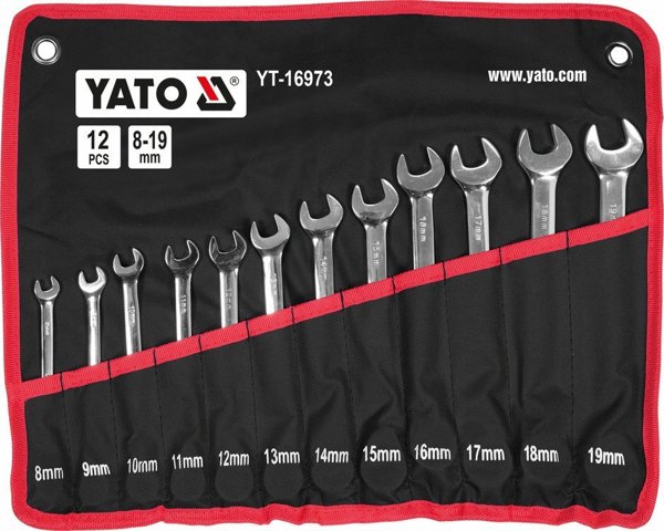 Yato Κλειδιά Με Ρακόρ και Αρθρώσεις Σετ 12 τεμ.