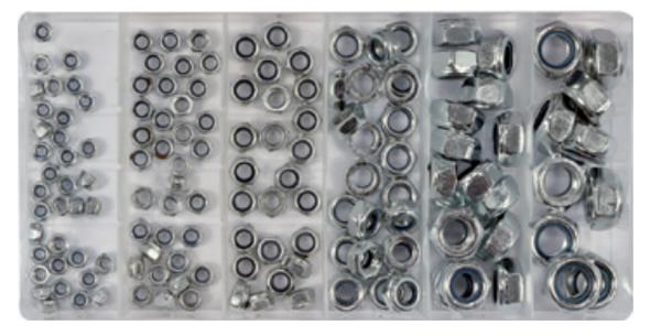 Yato Set nakretkow metrycznych z zabezpieczeniem M4-M12 146szt