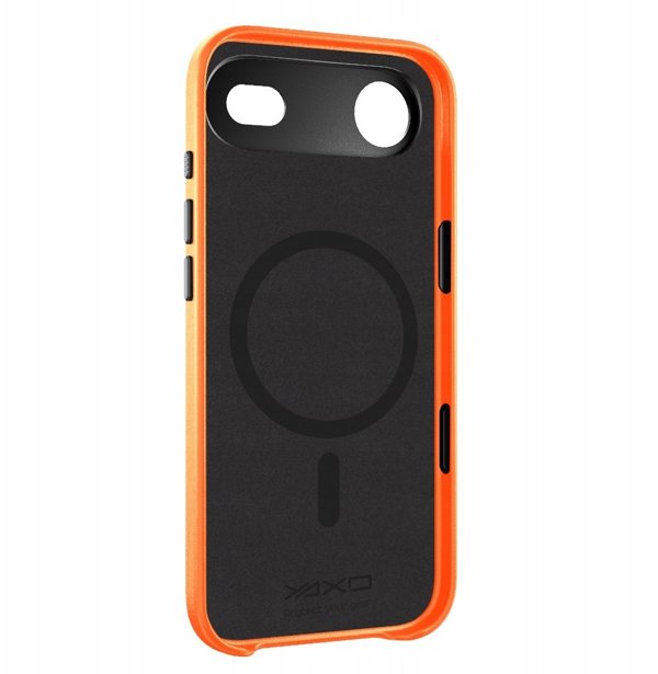 YAXO Etui na telefon Leather Gear Slim Case MagSafe iPhone 17 Air Magma Orange