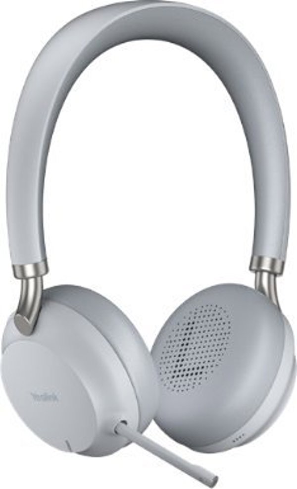 Yealink BH72 UC Bluetooth Ακουστικό με Βάση Φόρτισης, USB-A, Ανοιχτό Γκρι