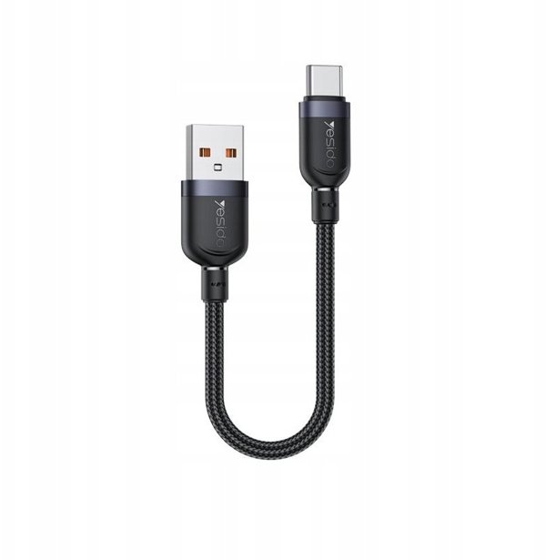 yesido Kabel CA131C 18W USB-TC 0.3m 2.4A, BLACK / CZARNY