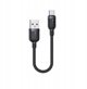 yesido Kabel CA131C 18W USB-TC 0.3m 2.4A, BLACK / CZARNY