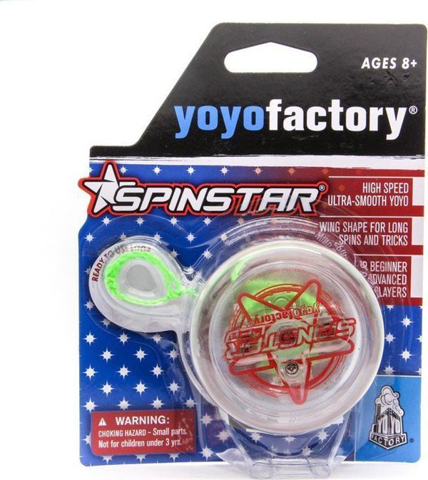 YoYoFactory YoYoFactory Spinstar Yoyo, Διάφανο Σώμα με Κόκκινο Χρώμα