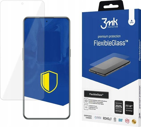 3MK FlexibleGlass Υβριδικό Προστατευτικό Οθόνης για OnePlus 10T, Ανθεκτικό στις Γρατσουνιές, Διάφανο