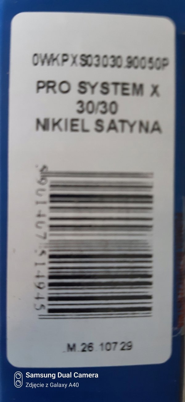 ZABI* WKÅADKA SYMETRYCZNA NIKIEL SATYNA 30/30 PRO SYSTEM PUDEÅKO