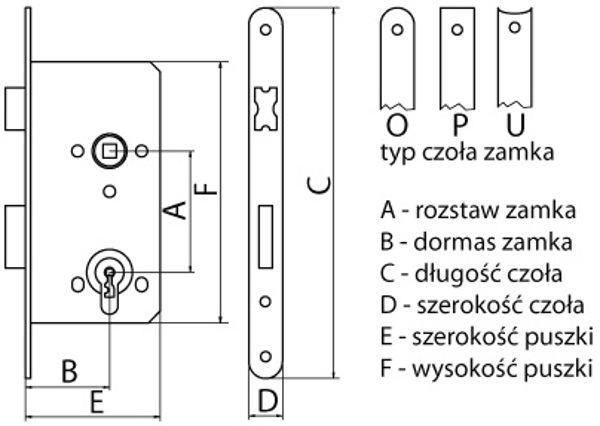 Zamek waski wklad ZZB-1 72
