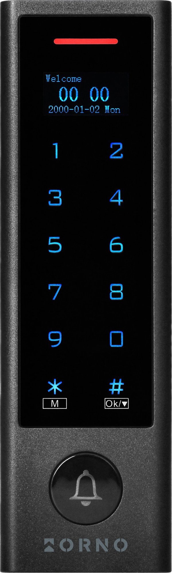Orno Έξυπνη Κλειδαριά Αφής με RFID, Wi-Fi, Οθόνη OLED, IP68, 1 Ρελέ 3A, Powered by TUYA