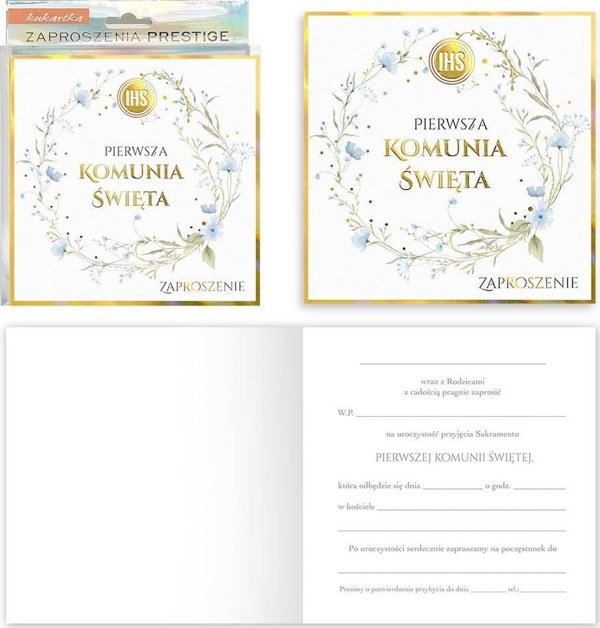 Zaproszenie Komunia (5szt)