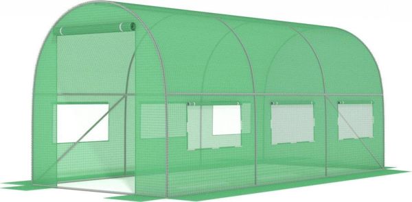 Zaria Tunel foliowy ZIELONY z oknami- 9m2 = 450*200*200