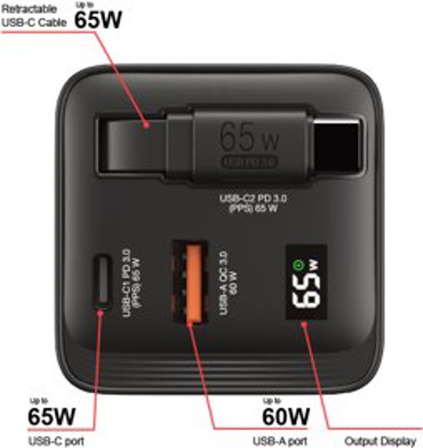 Zasilacz do laptopa Verbatim 65 W, 5 V (32217)