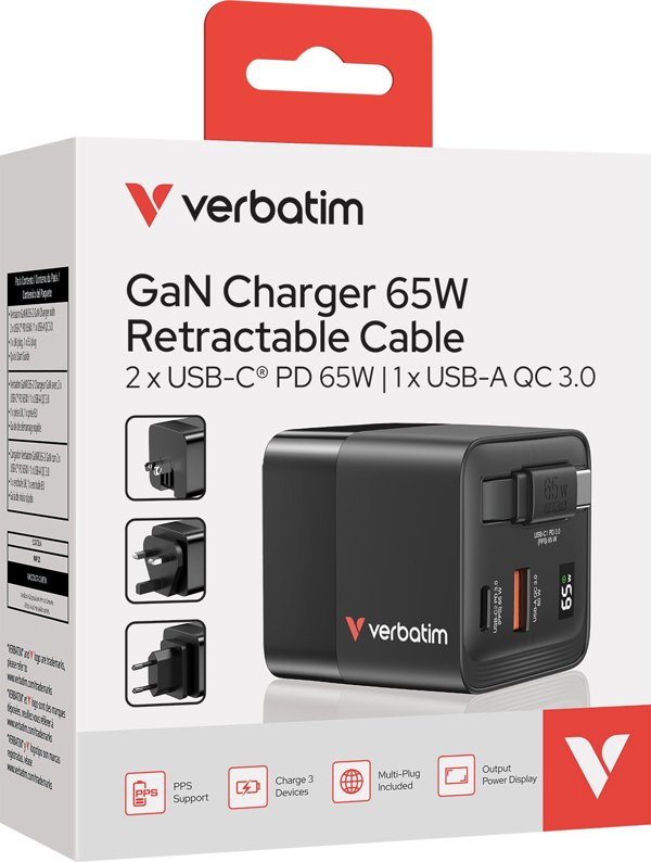 Zasilacz do laptopa Verbatim 65 W, 5 V (32217)