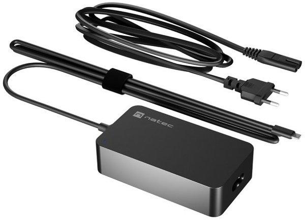 Φορτιστής Natec Grayling GAN USB-C 65W για Laptop, Tablet, Κινητά