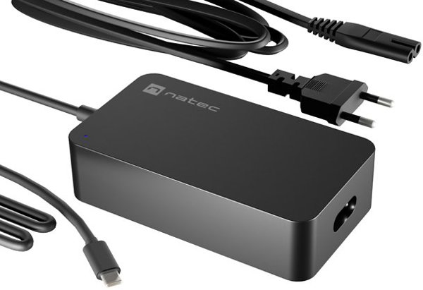 Φορτιστής Natec Grayling GAN USB-C 65W για Laptop, Tablet, Κινητά