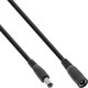 InLine Καλώδιο Επέκτασης Τροφοδοσίας Laptop DC 5.5x2.1mm, Male/Female, 1m, Μαύρο