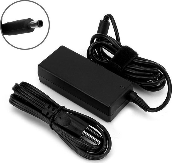Dell Τροφοδοτικό Laptop 65W για Dell, 4.5mm, Συμβατό με Σειρές E4/RUG/V2, Μαύρο