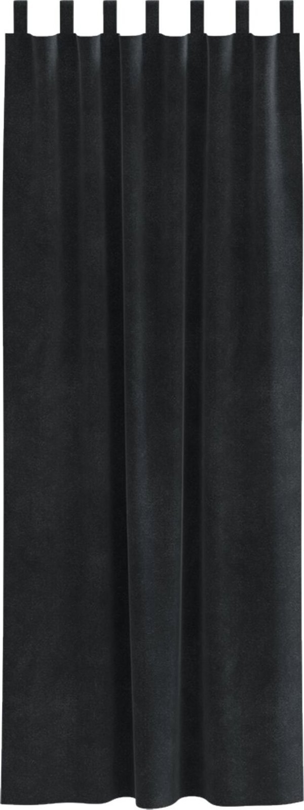 vidaXL Κουρτίνες, Πολυεστερικές, Μαύρες, 140x225 cm, με Διακοσμητικές Λεπτομέρειες