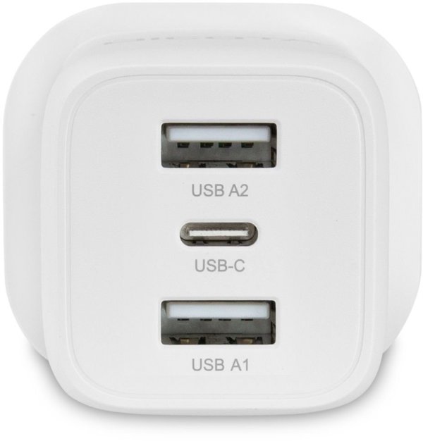 Φορτιστής Laptop Dicota 32W με USB-C και 2 θύρες USB - Λευκός