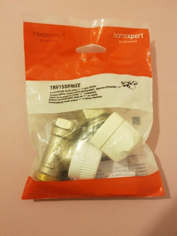 Honeywell Θερμοστατική Βαλβίδα Ευθεία 1/2" με Χειρολαβή Homexpert ZAW.TERMOSTAT PRO