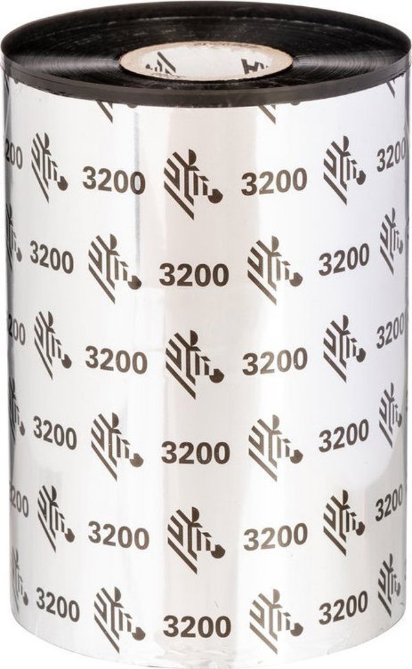 Zebra Wax/Resin 3200 Μελανoταινία Εκτυπωτή, 131mm x 450m, 03200BK13145